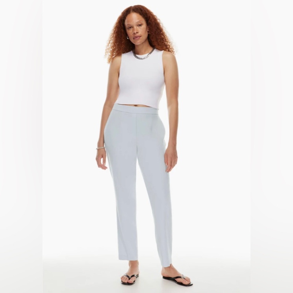 Aritzia Babaton Conan Cropped Cement Blue Pants